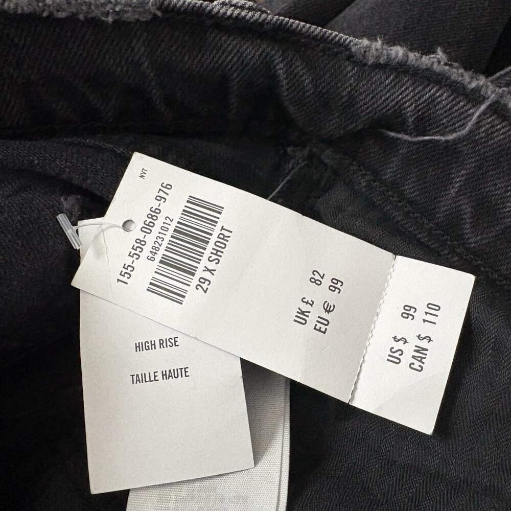 Abercrombie & Fitch Women 29/8XS Black Distressed The Dad High Rise Jeans NWT - Picture 14 of 16